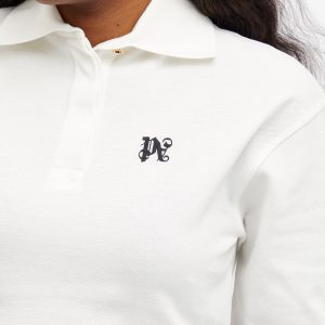 Palm Angels Monogram Cropped Polo Top