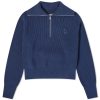 Maison Kitsune Bold Fox Head Patch Half Zip Jumper