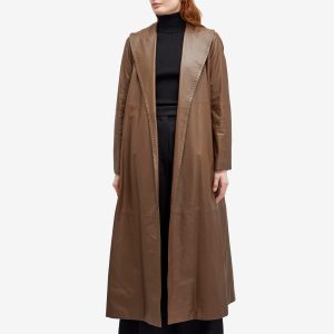 Max Mara Aiello Leather Longline Jacket