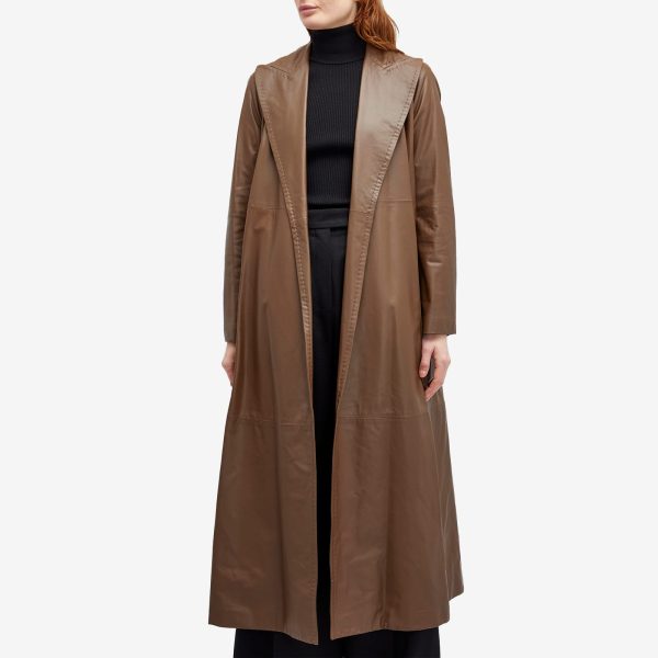 Max Mara Aiello Leather Longline Jacket