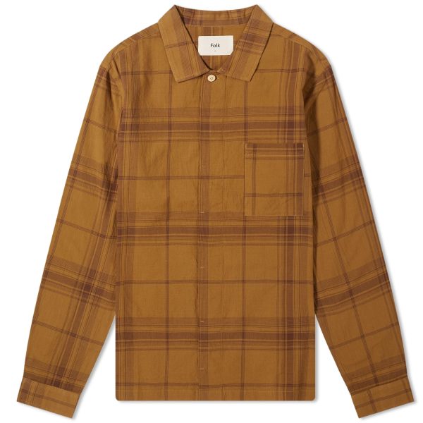 Folk Check Patch Shirt