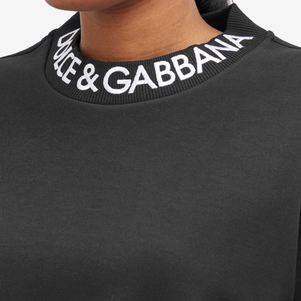 Dolce & Gabbana Collar Logo Sweatshirt