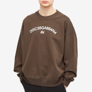 Dolce & Gabbana Number Logo Crew Sweatshirt