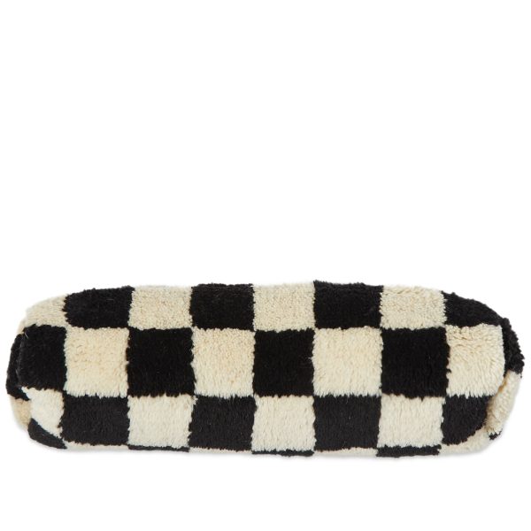 HKliving Check Woolen Bolster Cushion