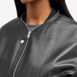 Jil Sander Leather Bomber Jacket