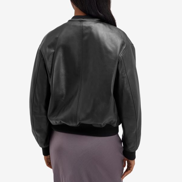 Jil Sander Leather Bomber Jacket