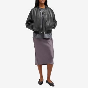 Jil Sander Leather Bomber Jacket