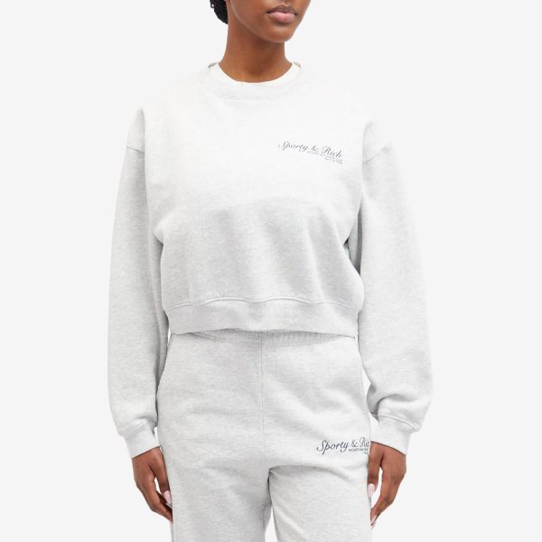 Sporty & Rich French Cropped Crew Sweat