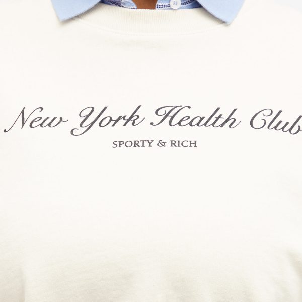 Sporty & Rich NY Health Club Cropped Crew Sweat