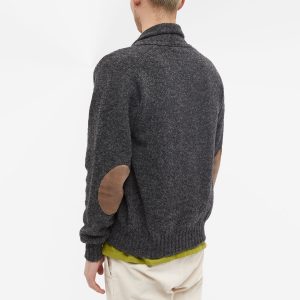 Jamieson's of Shetland Elbow Patch Shawl Collar Cardigan