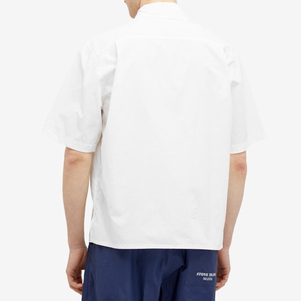 Stone Island Marina Cotton Canvas Shorts Sleeve Shirt