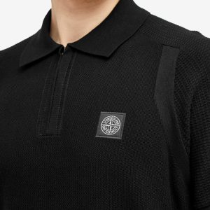 Stone Island Soft Cotton Patch Knitted Polo Shirt