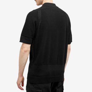 Stone Island Soft Cotton Patch Knitted Polo Shirt