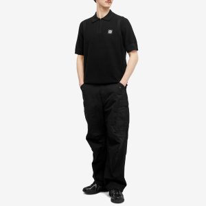 Stone Island Soft Cotton Patch Knitted Polo Shirt