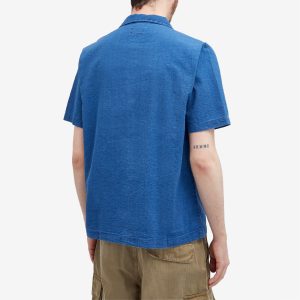 Universal Works Indigo Seersucker Road Shirt