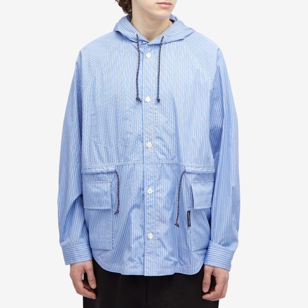 Comme des Garçons Homme Stripe Hooded Shirt