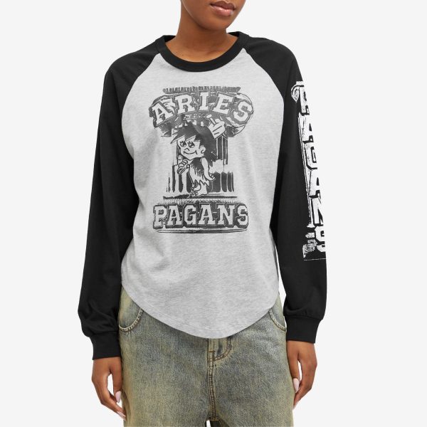 Aries Long Sleeve Aged Raglan Baseball T-Shirt