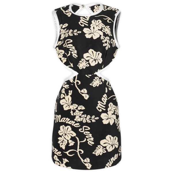 Marine Serre Jersey Jacquard Floral Mini Dress