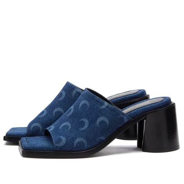 Marine Serre Regenerated Deadstock Denim Mule Shoes