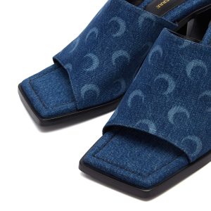 Marine Serre Regenerated Deadstock Denim Mule Shoes