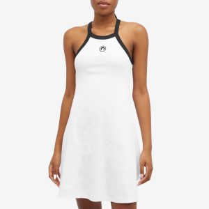 Marine Serre Organic Cotton Rib Flared Dress