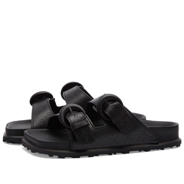 Marine Serre Embossed Leather Sandals