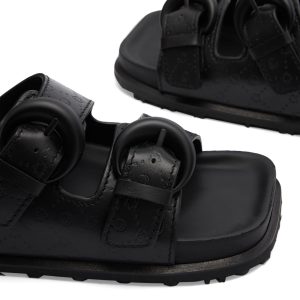 Marine Serre Embossed Leather Sandals