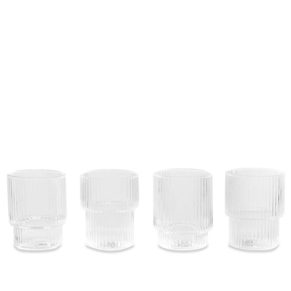 ferm LIVING Ripple Small Glasses - Set of 4