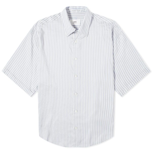 AMI Paris Boxy Short Sleeve Stripe Shirt