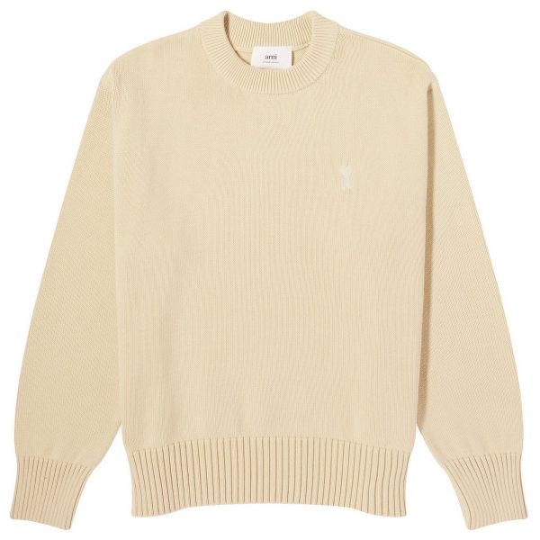 AMI Paris Tonal Heart Crew Neck Jumper