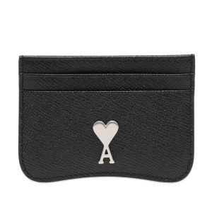 AMI Paris Silver Heart Card Holder