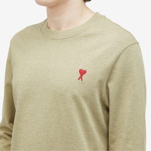 AMI Paris Long Sleeve Small A Heart T-Shirt