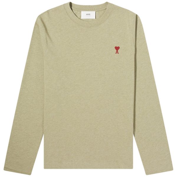 AMI Paris Long Sleeve Small A Heart T-Shirt