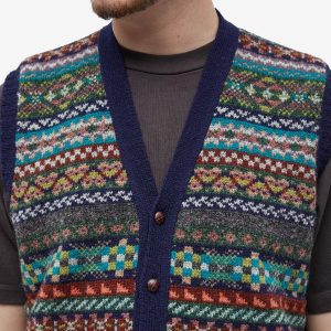 Jamieson's of Shetland Fair Isle Button Through Vest