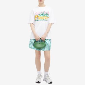 Ganni Stripe Cotton Elasticated Shorts