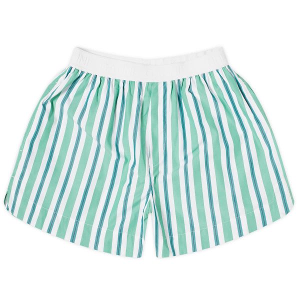 Ganni Stripe Cotton Elasticated Shorts