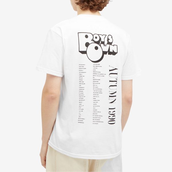 Boys Own Autumn 1990 Playlist T-Shirt