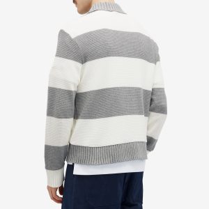 Thom Browne Rugby Stripe Knitted Polo Shirt