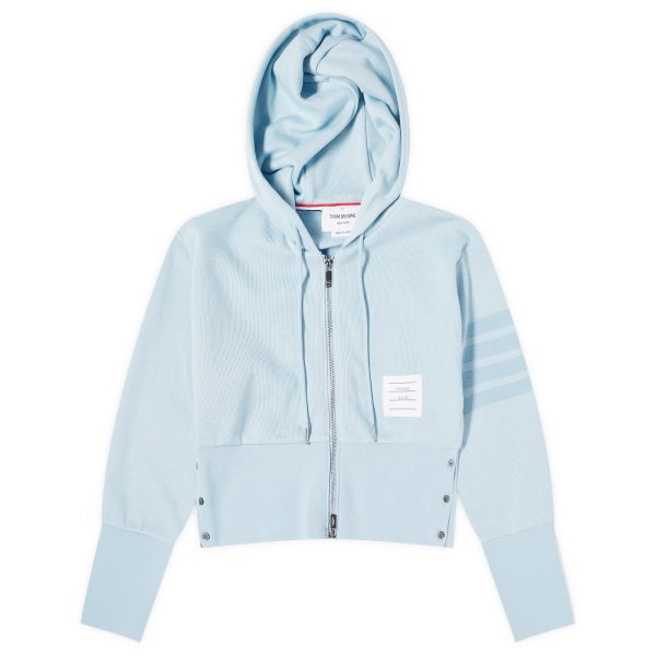 Thom Browne Zip Up 4 Bar Tonal Hoodie