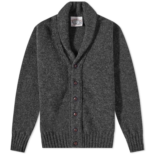 Jamieson's of Shetland Elbow Patch Shawl Collar Cardigan