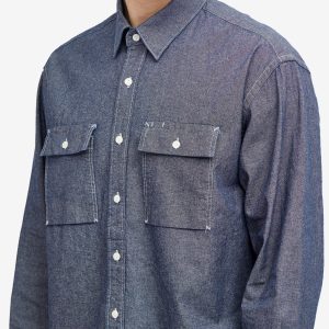 FrizmWORKS Cigarette Pocket Chambray Shirt