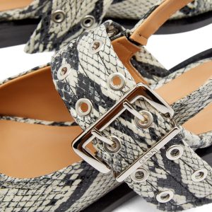 GANNI Chunky Buckle Ballerina