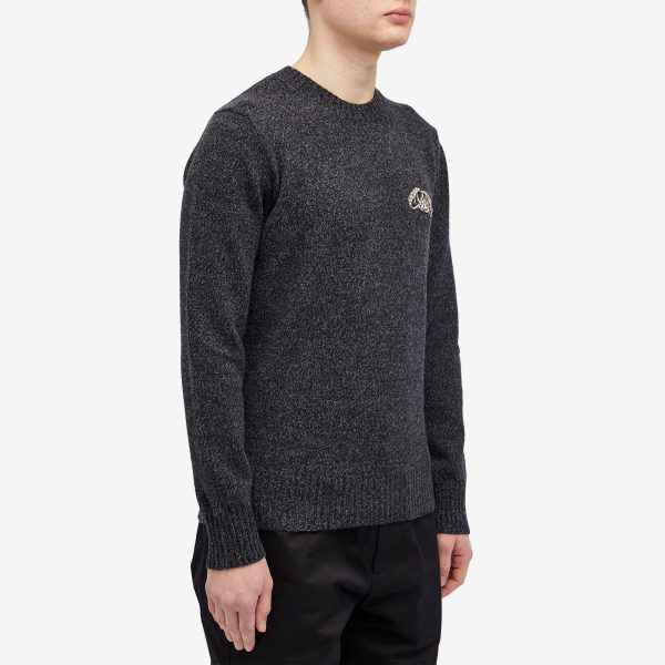 Alexander McQueen Jewelled Seal Logo Crew Neck Jumper