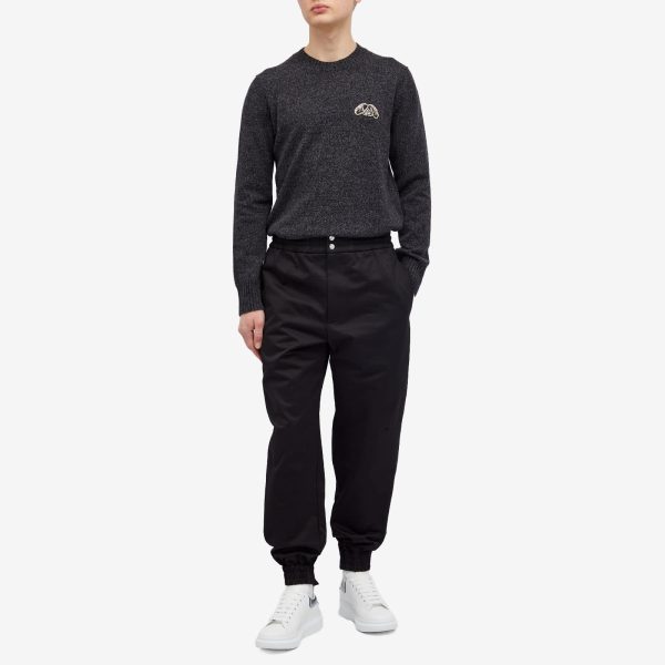 Alexander McQueen Jewelled Seal Logo Crew Neck Jumper