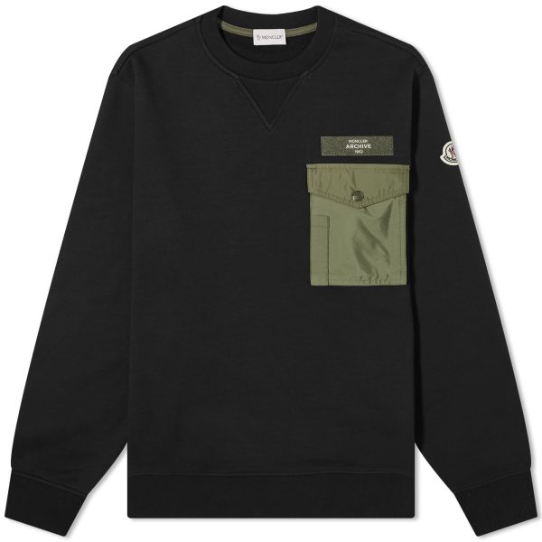 Moncler Long Sleeve Nylon Pocket T-Shirt