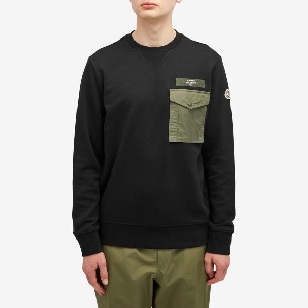 Moncler Long Sleeve Nylon Pocket T-Shirt