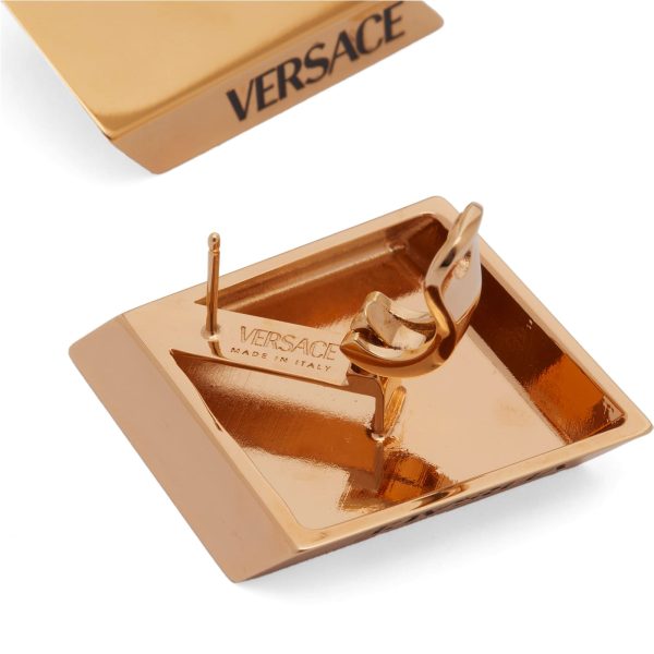 Versace Logo Square Earrings