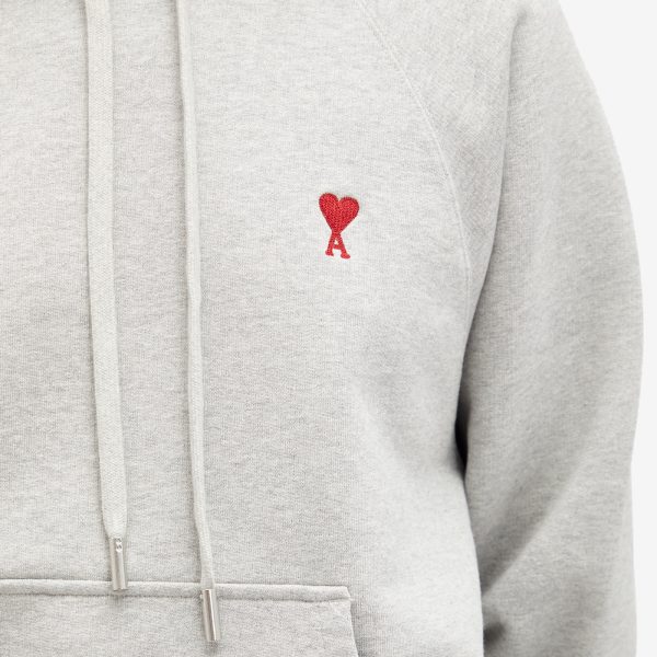 AMI Paris Red Small Ami De Coeur Hoodie