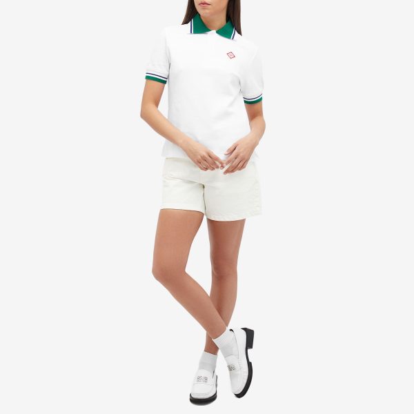 Casablanca Textured Pique Polo Top