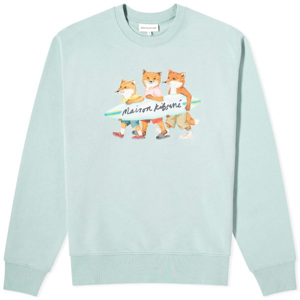 Maison Kitsuné Surfing Foxes Crew Sweat